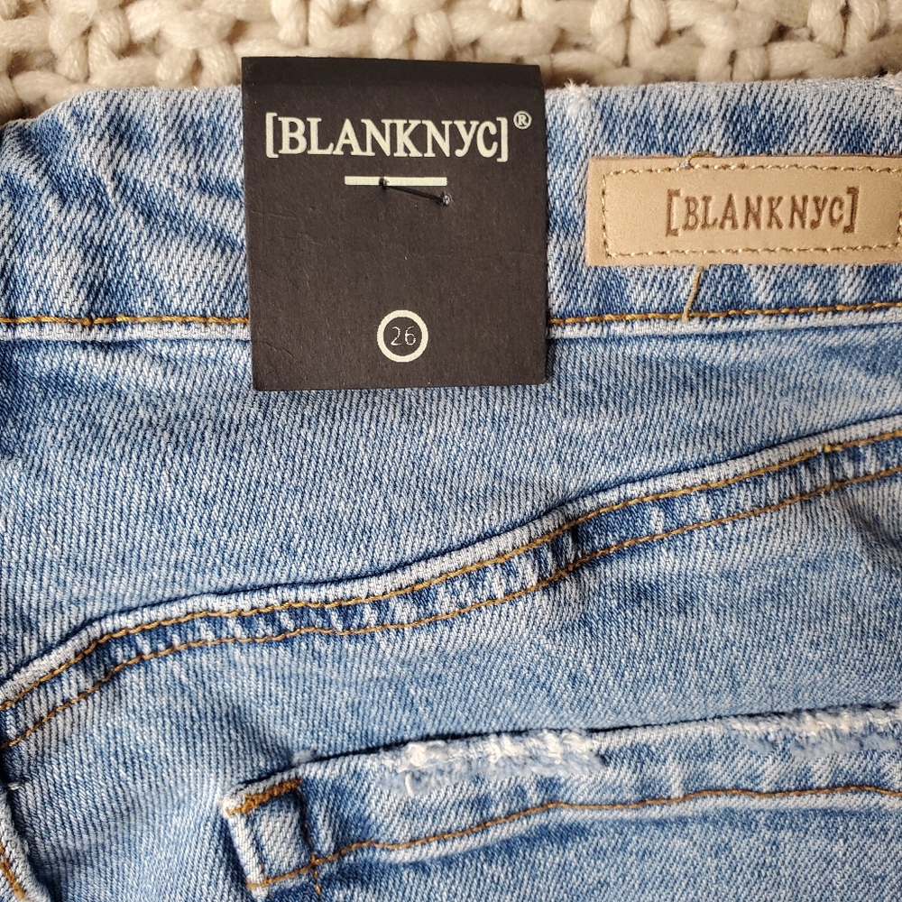 Blanknyc Wide Leg jeans womens size 26 button fly blue denim nwt - Picture 7 of 9